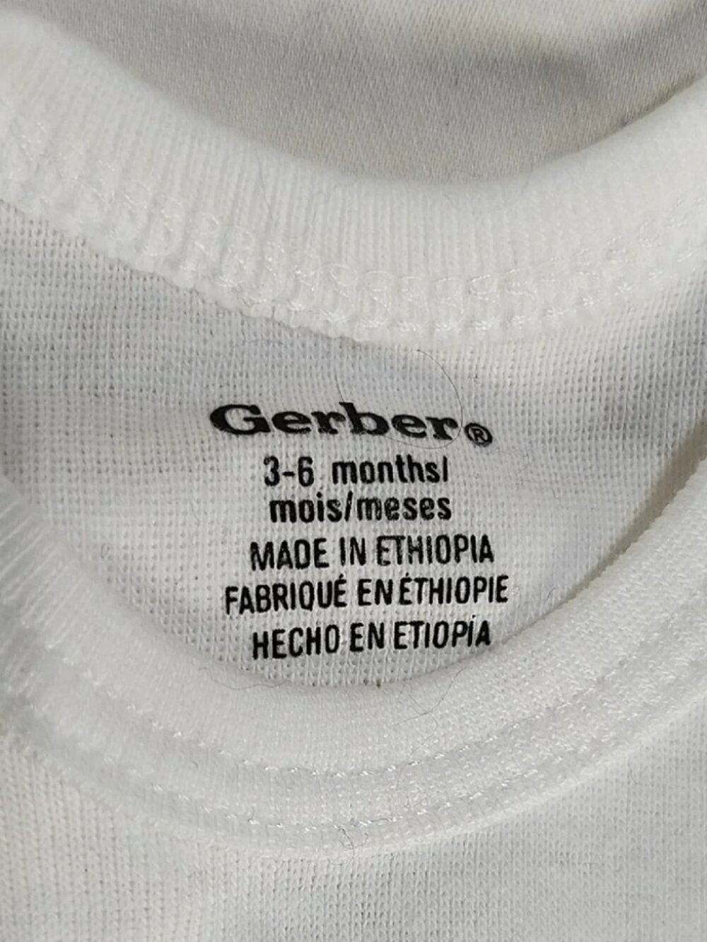 GERBER 5-Pack Baby White Premium Long Sleeve Onesies® Bodysuits 3-6M, NWT - Picture 3 of 3